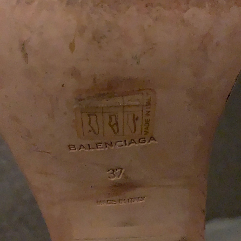 Balenciaga Black Leather Mules sz 37 - Picture 8 of 8